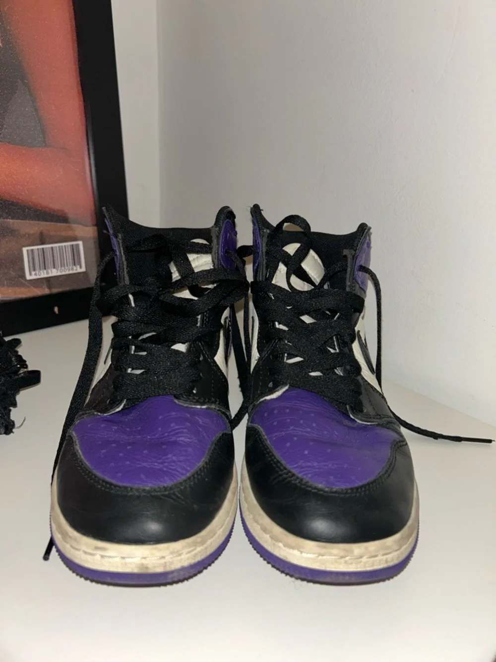 Nike Women's Mid-Top Sneakers in Black, Purple, White - Picture 2 of 6